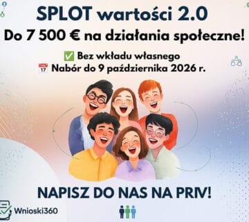 SPLOT Wartości 2 0 – do 7 500 euro dla NGO bez wkładu własnego